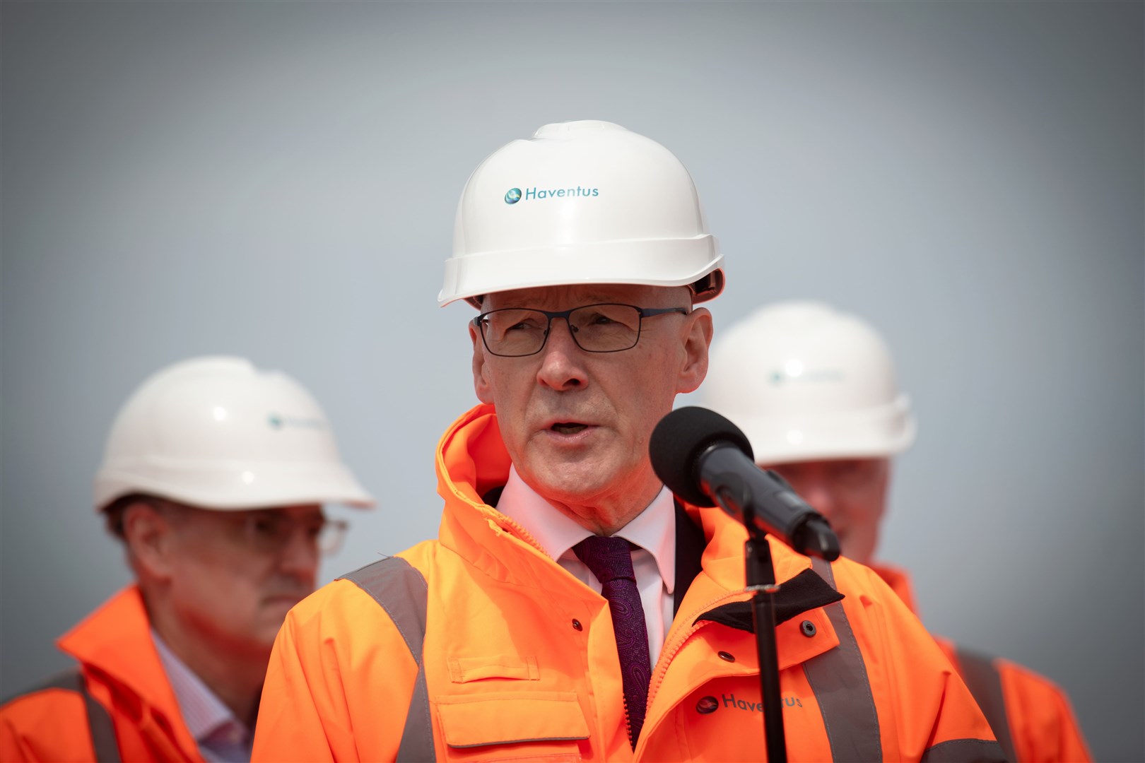 First Minister John Swinney on a visit to Ardersier. Picture: Callum Mackay.