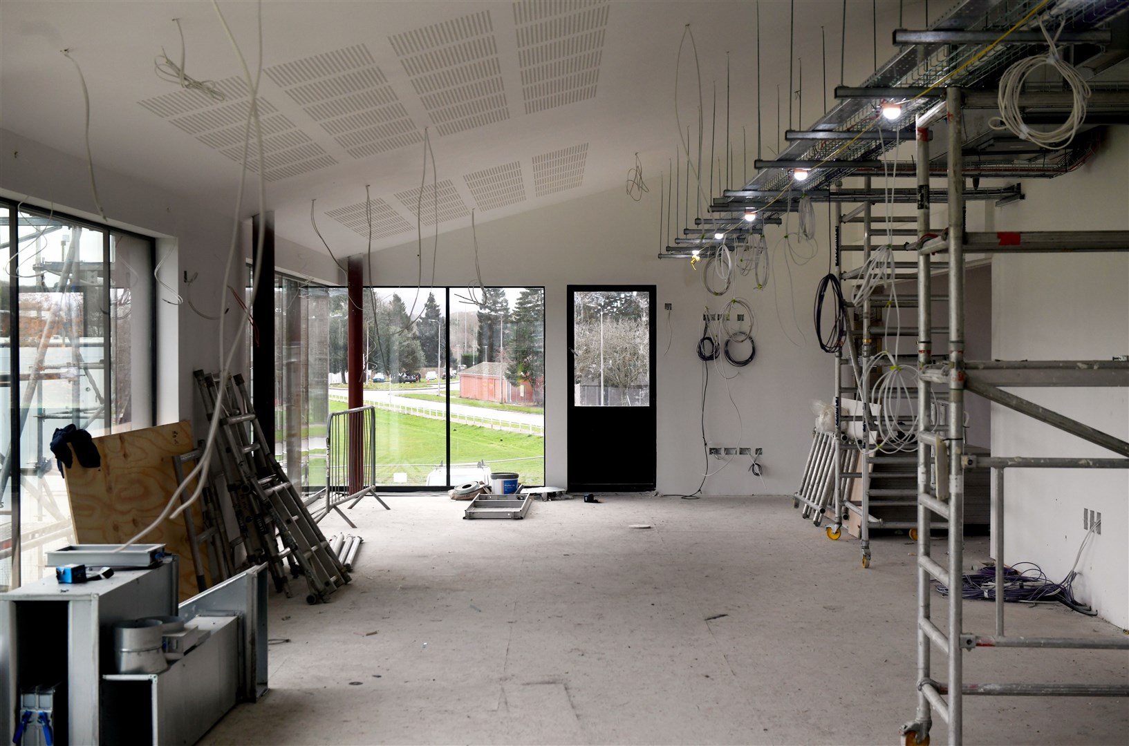 The upstairs room in the new Bught Park pavilion as it looked during a sneak-peak tour in December. Once it is fully-fitted out the pavilion is expected to open this year. Picture: James Mackenzie.