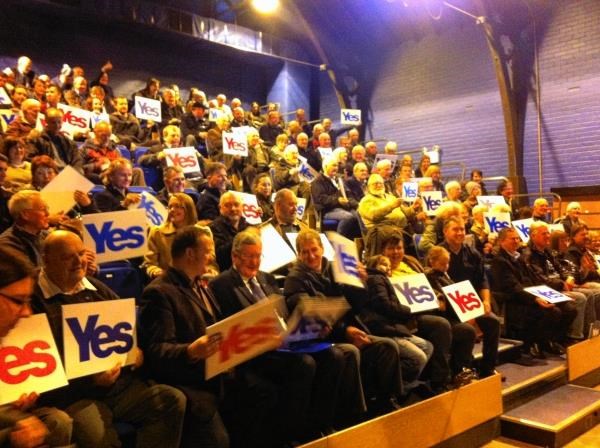 Yes campaigners at Saturday's meeting in Inverness