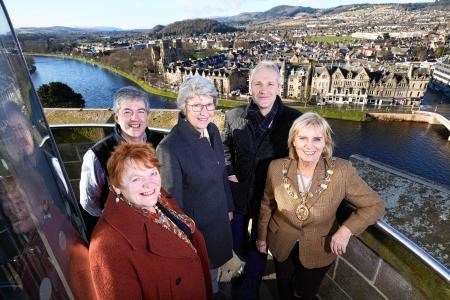 The council's Director of development and infrastructure, Stuart Black, and Graham Cross, of High Life Highland give an update to councillors Margaret Davidson, Isobel McCallum and Helen Carmichael