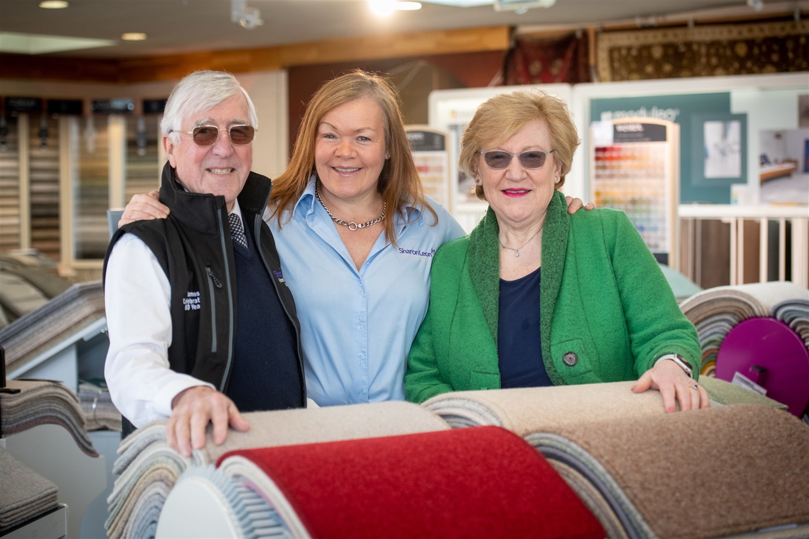 James Sheerin, Jennifer Alexander and Heather Sheerin OBE.