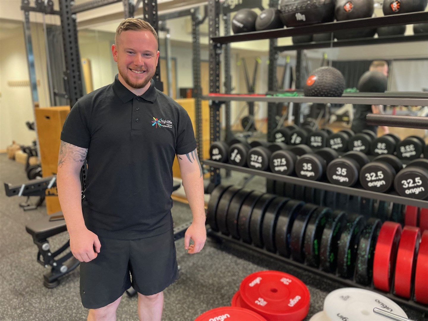 Josh Brannan in the new look studio which boosts two more Olympic lifting rigs and other new equipment.