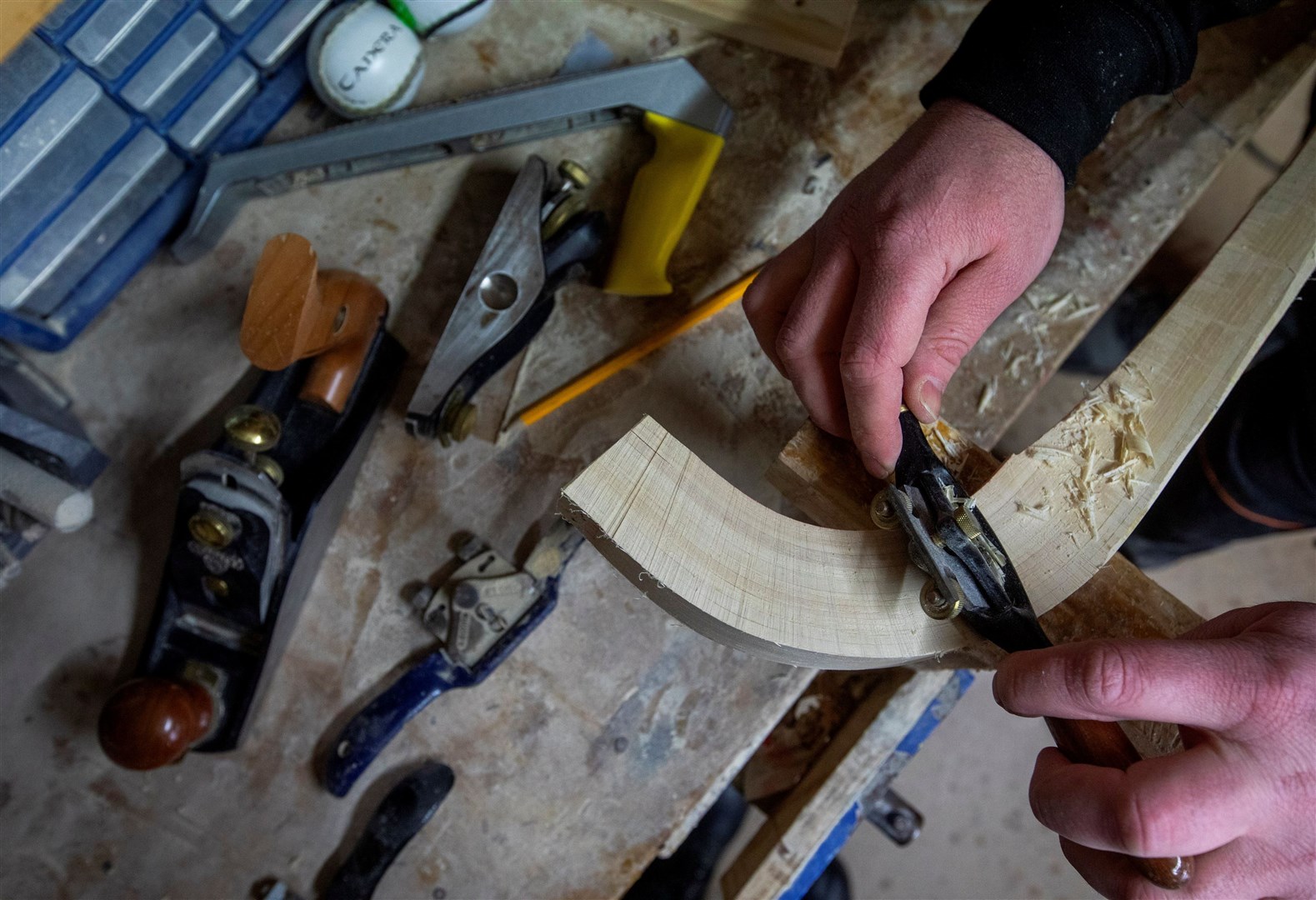 Working on the next caman to come off the production line.