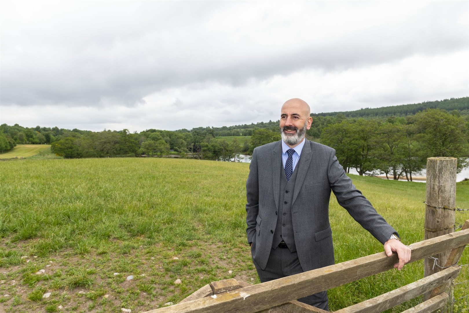 Managing director Ewen Mackintosh at the Gaich site where The Cairn is being built by Grantown.