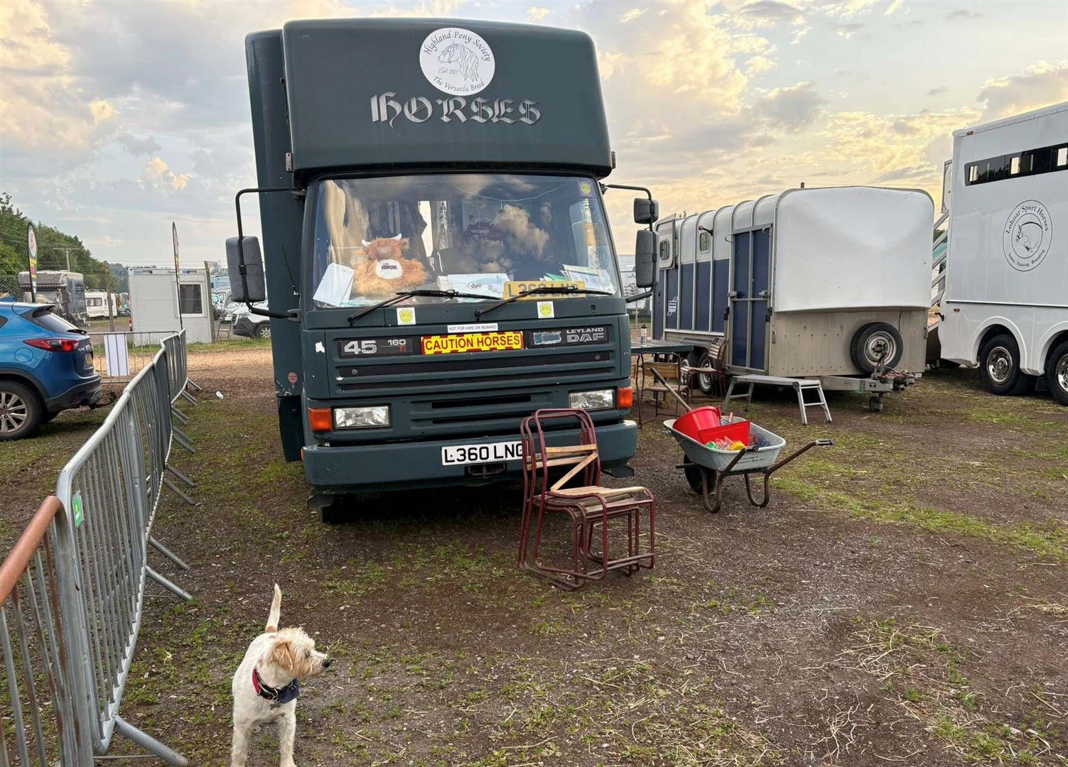 FIT FOR A KING: Team “Ormiston Highlands” camp is 'the best set up we have had yet and the best location too - close to everything. Who needs to be in the hotel or a caravan when your 32-year-old lorry has everything? Bunk beds, outdoor sun deck, dance floor, stage, suntan platform, toilet, onboard water tanks, shower, hot and cold water, central heating, fridge, gas cooker, kitchen and karaoke machine.