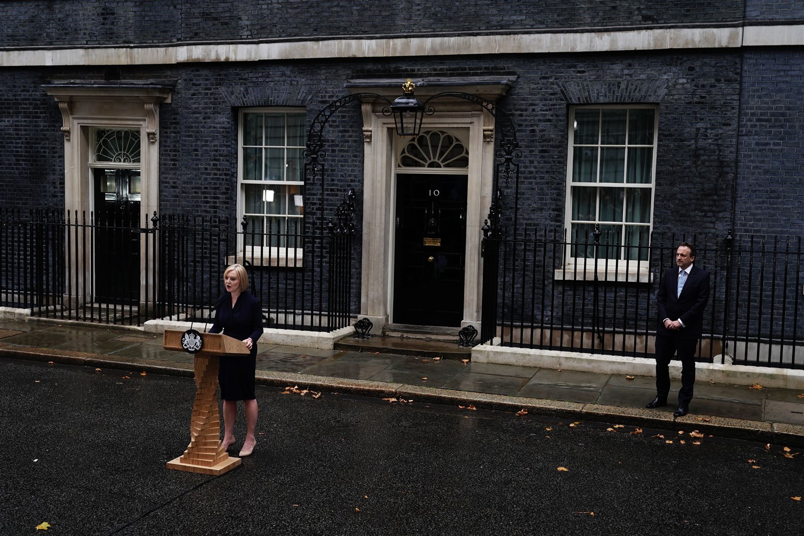 New Prime Minister Liz Truss outside 10 Downing Street (Aaron Chown/PA)
