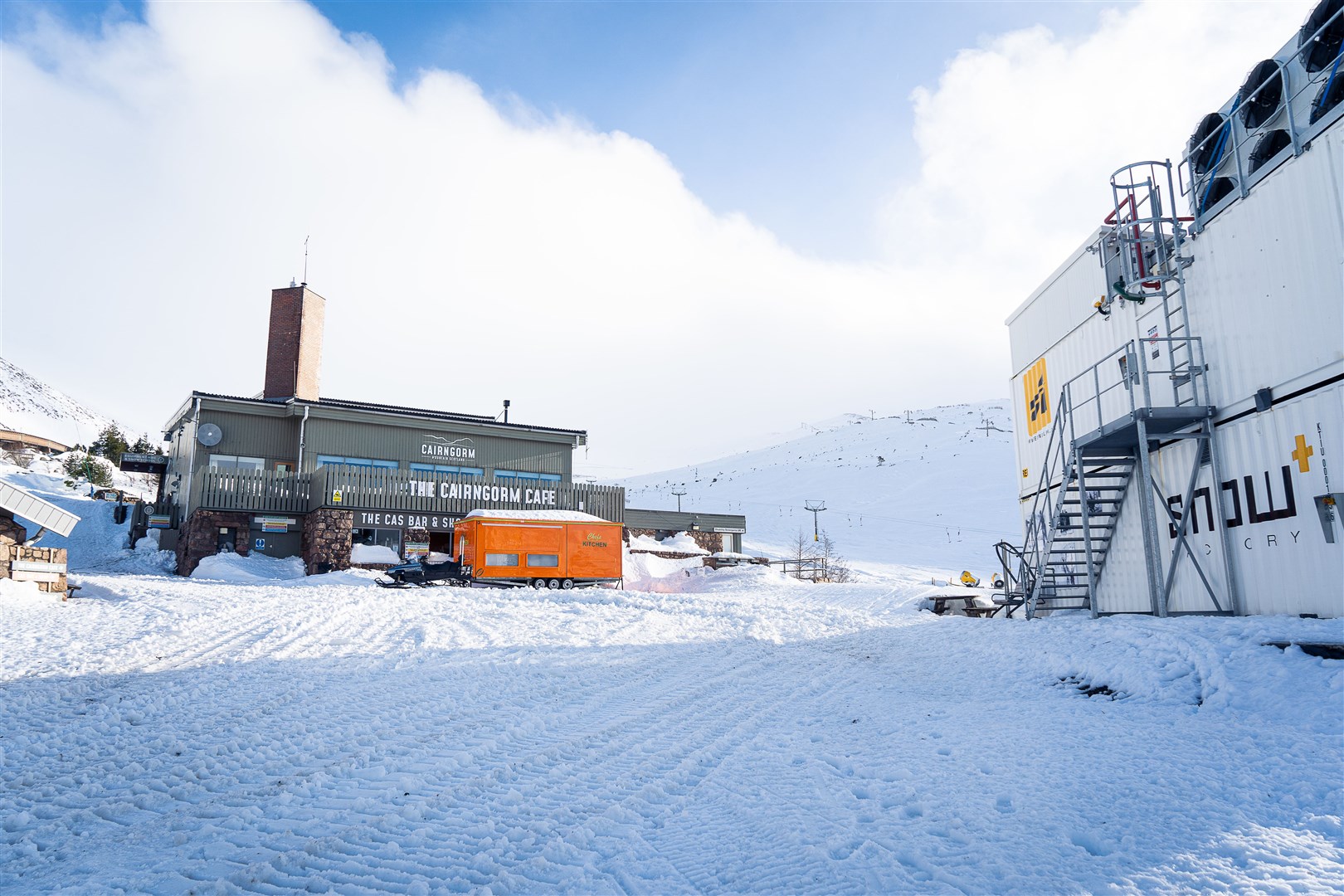 Guaranteed winter snow... Cairngorm Mountain has its own snow-making facilities. Picture: Angus Trinder.