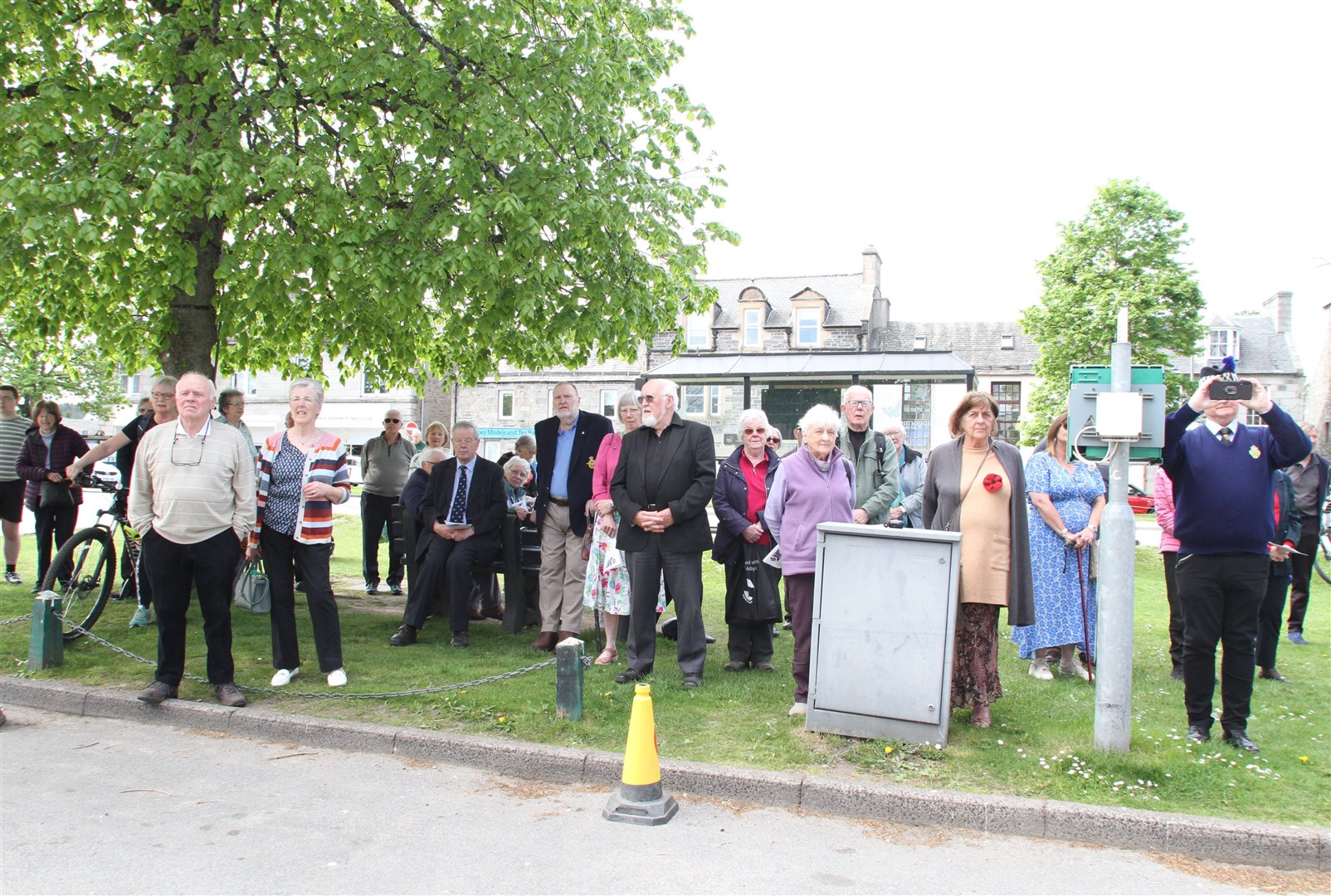 GRANTOWN VE DAY: Some of the crowd at today's 80th anniversary (Frances Porter)