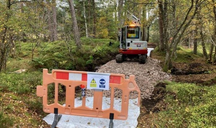 Works have now started to improve the popular Speyside Way in Anagach Woods at Grantown.
