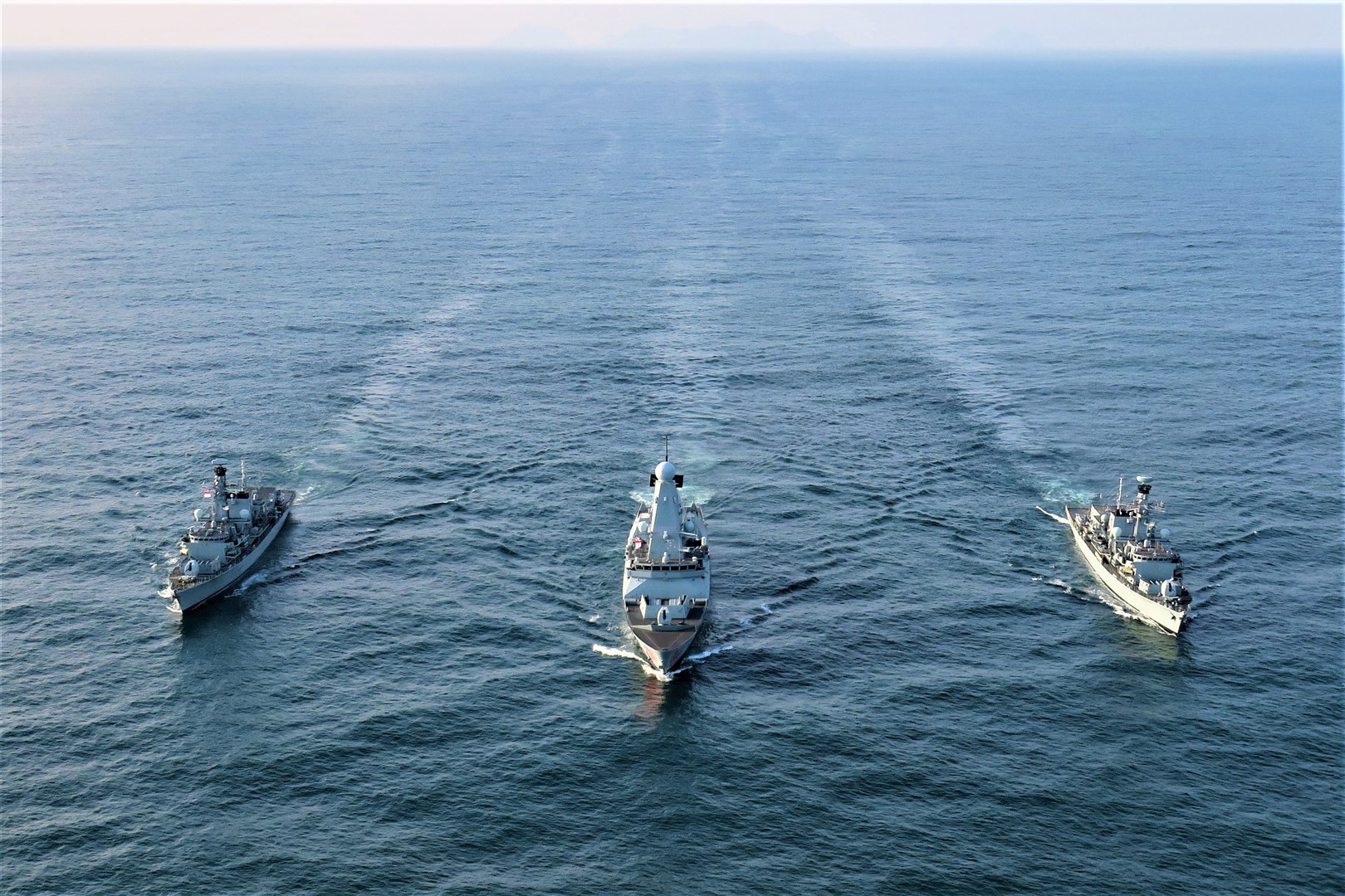 HMS Lancaster, HMS Dragon, and HMS Argyll pictured during a previous Exercise Formidable Shield. Pictures: Royal Navy