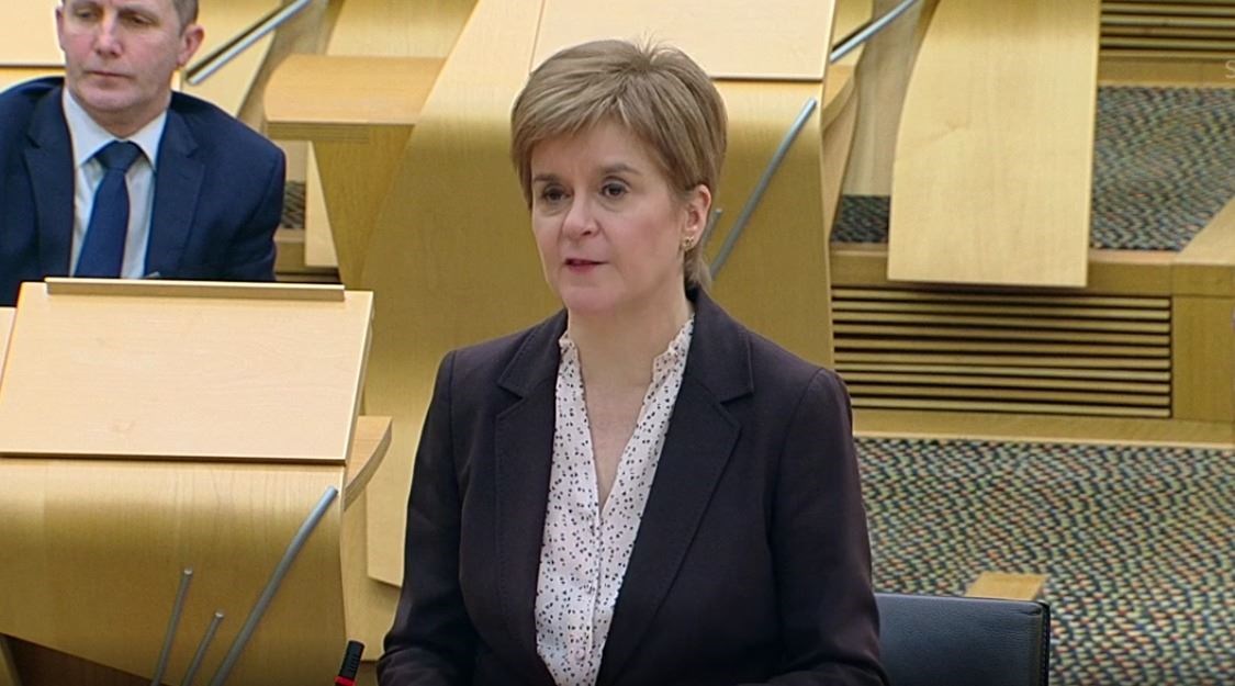 First Minister Nicola Sturgeon.