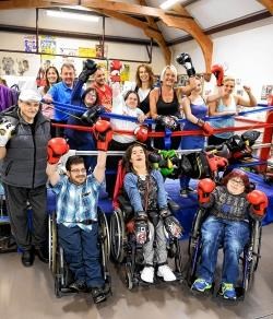 Disabled athletes pictured at Inverness City Boxing Club.