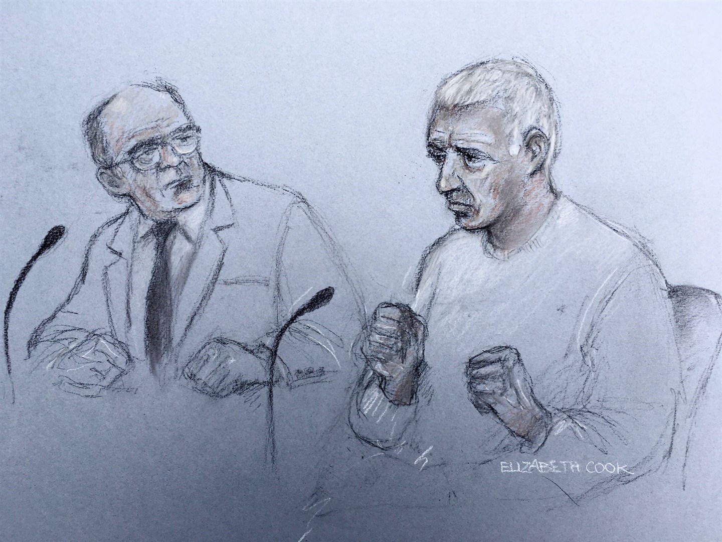 John Crilly (right) giving evidence during the inquest into the terror attack at Fishmongers’ Hall (Elizabeth Cook/PA)