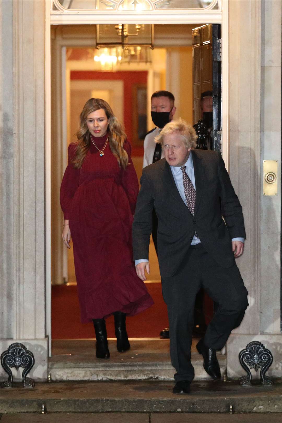Prime Minister Boris Johnson and his partner Carrie Symonds (Jonathan Brady/PA)
