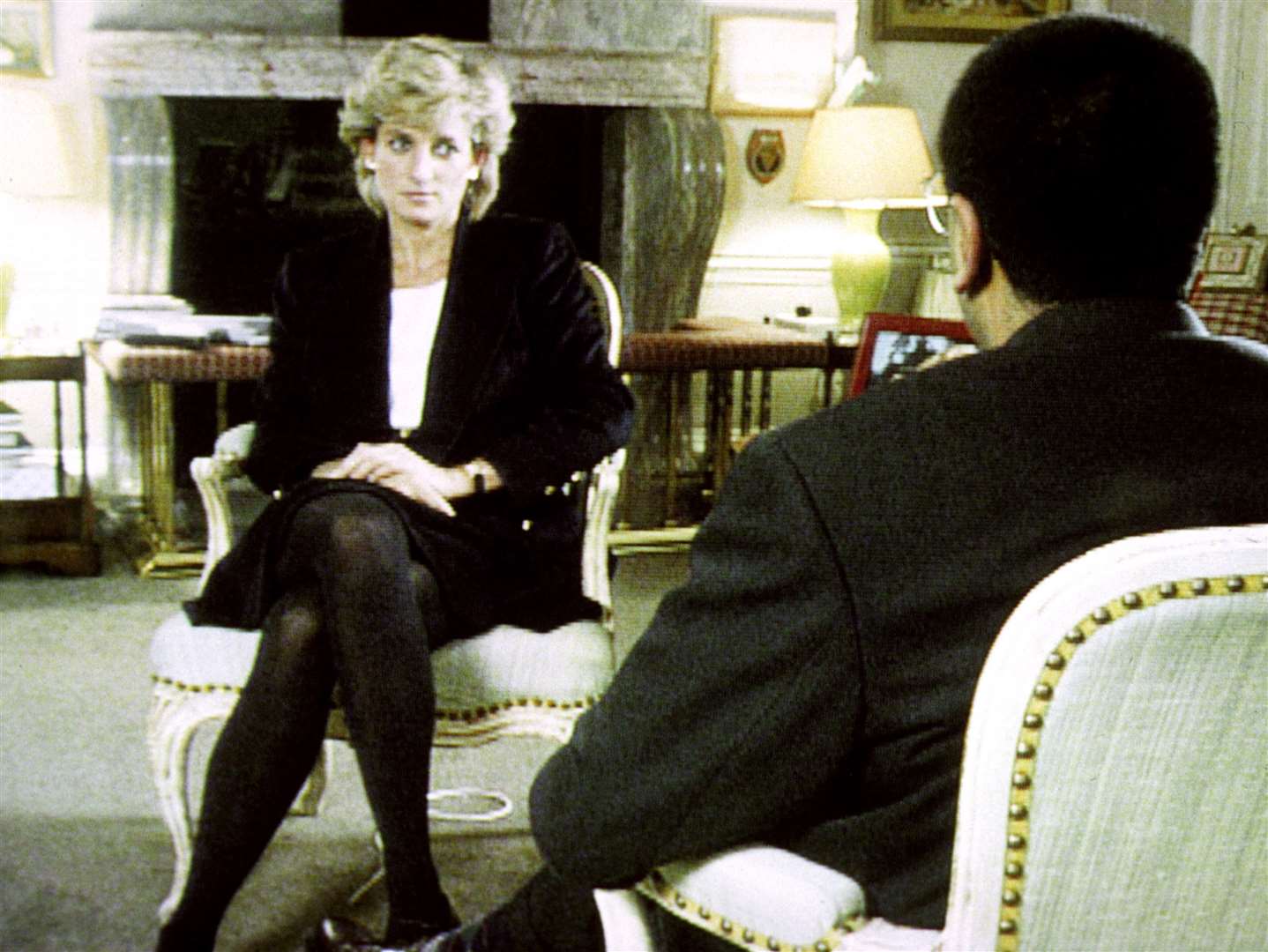 Diana during her interview with Martin Bashir for the BBC (PA/BBC Screengrab)