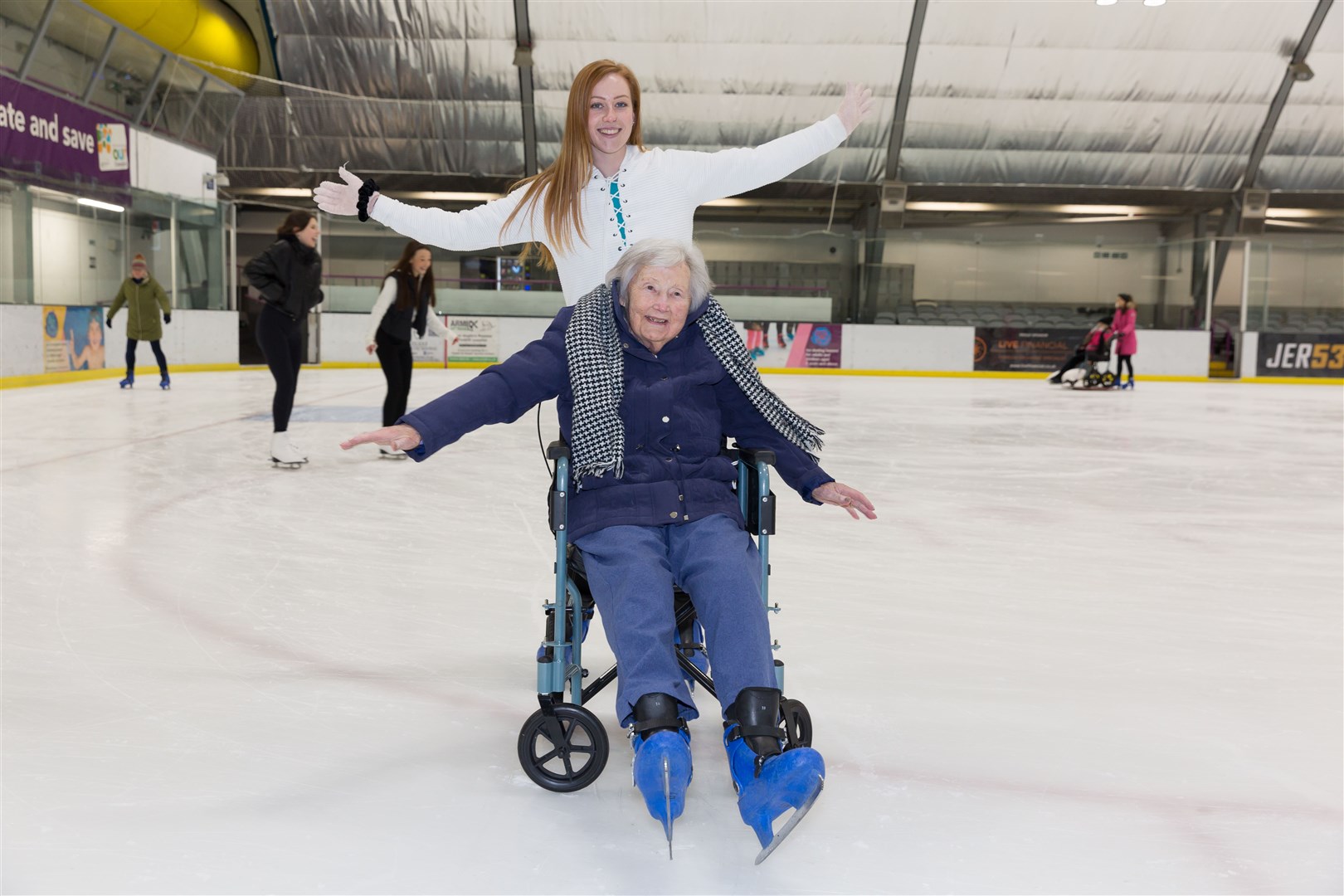 Ms Barber said the experience on the ice was ‘wonderful’ (Care UK/PA)