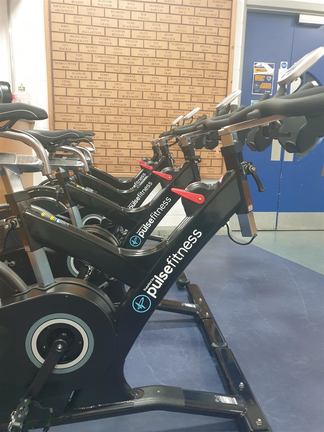 The state-of-the art spinning bikes now in use at the Badenoch Leisure Centre.