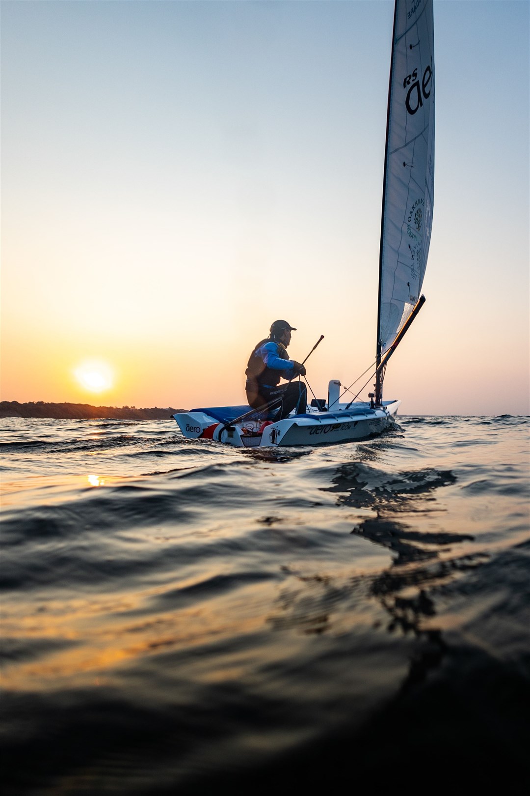 Ken Fowler in his RS Aero sailing dinghy which has taken him around all 262 islands off the coast of England and Wales (Snap Photography/PA)