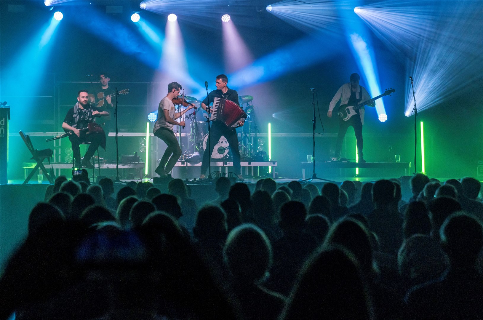 Scottish music outfit Mànran take to the stage in front of a packed Corran Halls crowd at the opening concert as Oban welcomes the long-awaited return of the Royal National Mòd