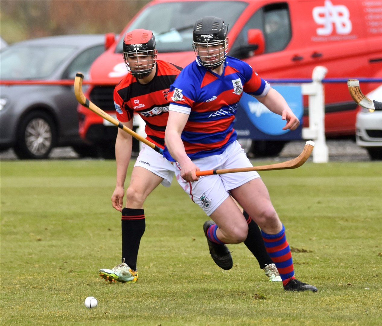 Svend Pederson had an immediate impact on his return to shinty. Pictures: Fiona Young.