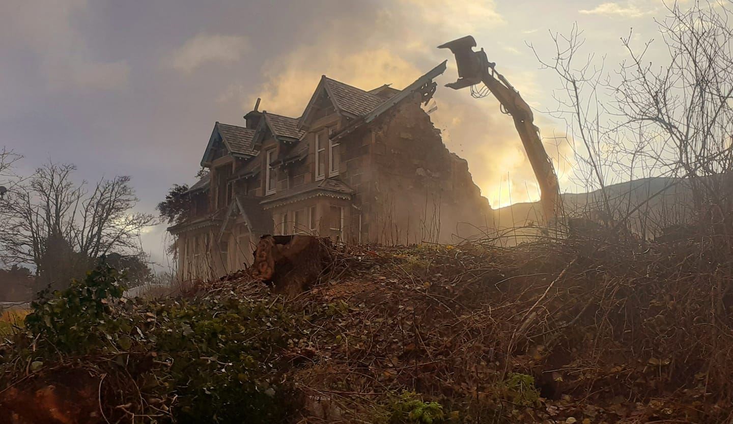 BEFORE: This house was demolished to clear the Grampian Road site for the new complex proposed by Upland Developments