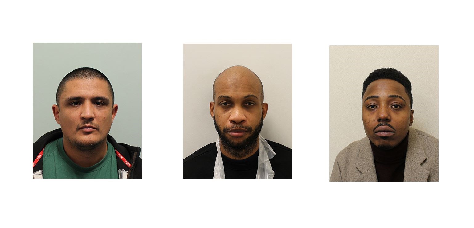 Esteven Pino-Munizaga, Claude Isaac Castor and Clifford Rollox (Metropolitan Police/PA)