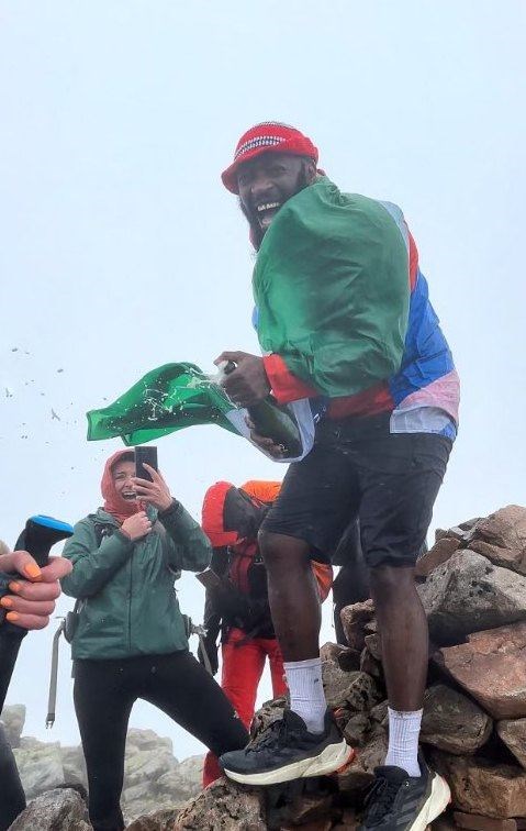 David Solomon finishing his last Munro.