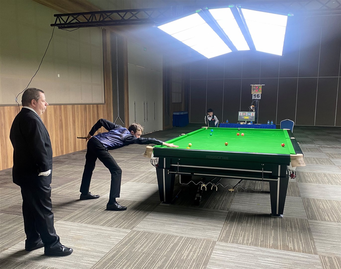 Elijah Versteeg at the table in one of his three matches.