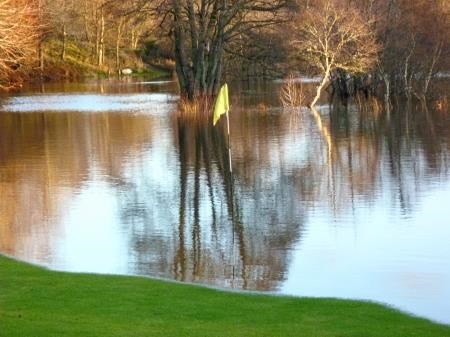 Unlucky for some - the 13th hole at Craggan Golf Club on Sunday (Photo: Merle Allan)