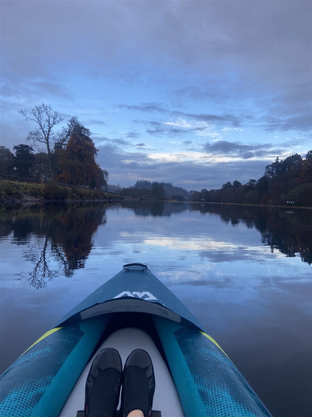 Nicky's view of the Caledonian Canal.