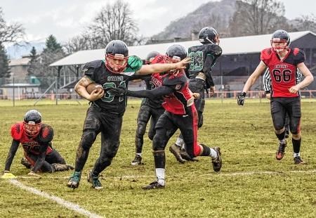 Michael Home in action for the Black Isle Stags who won the Highland Bowl.