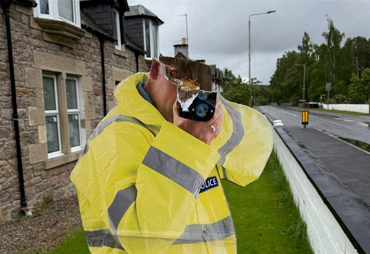 Strathspey village’s cardboard cop ‘assaulted’ again