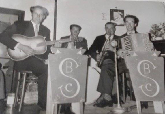Bert (far right) with the Clansmen in their heyday