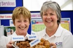 Isobel Gollan from Dingwall and Sharon Cameron of Highland Council school meals pictured at the Black Isle Show. The meals are heavily subsidised but numbers taking them have slumped.