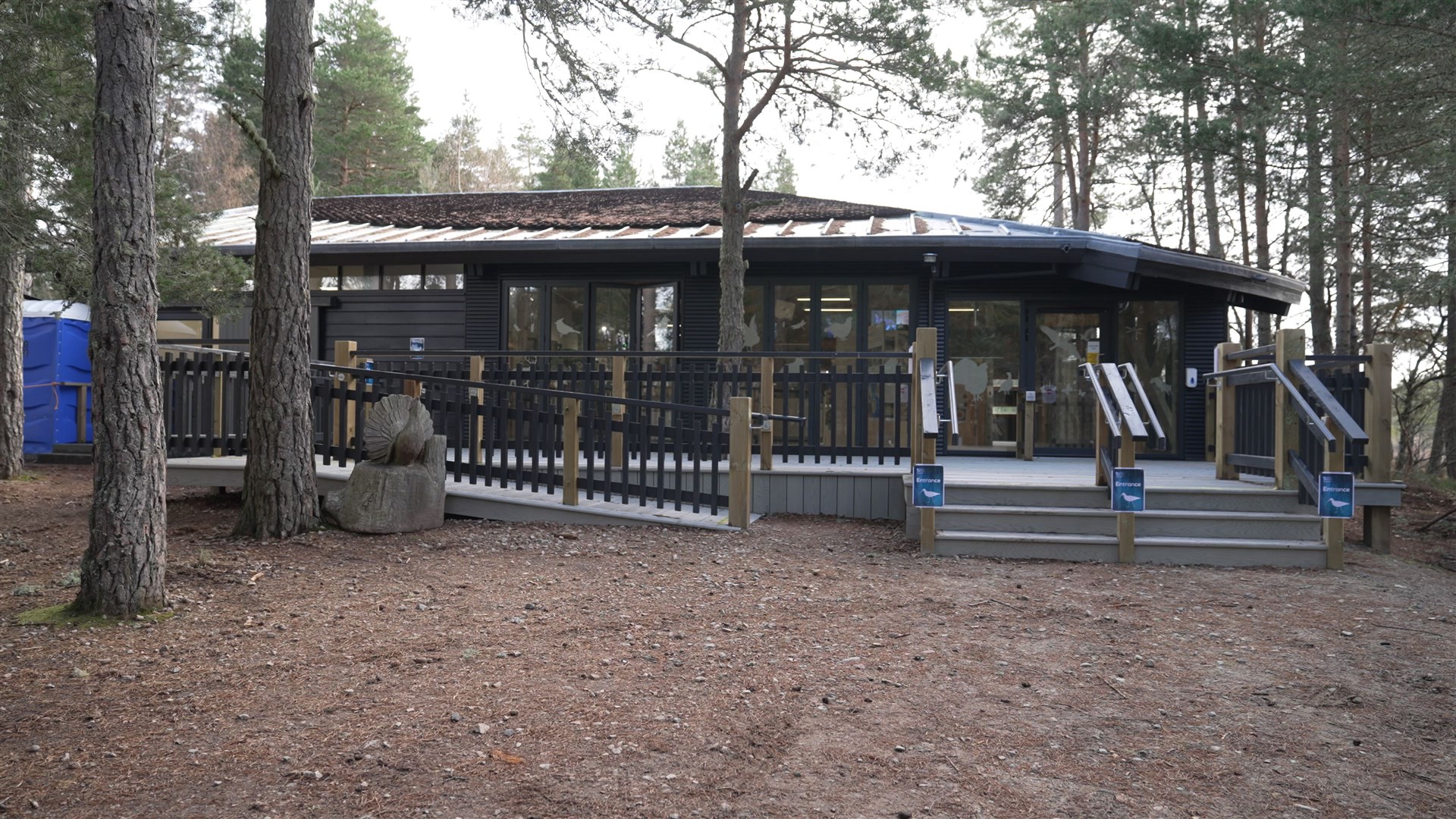 Looking good... the new and improved visitor centre.
