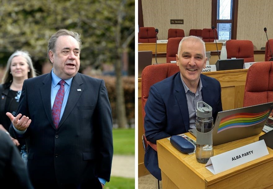 Alex Salmond and Karl Rosie.