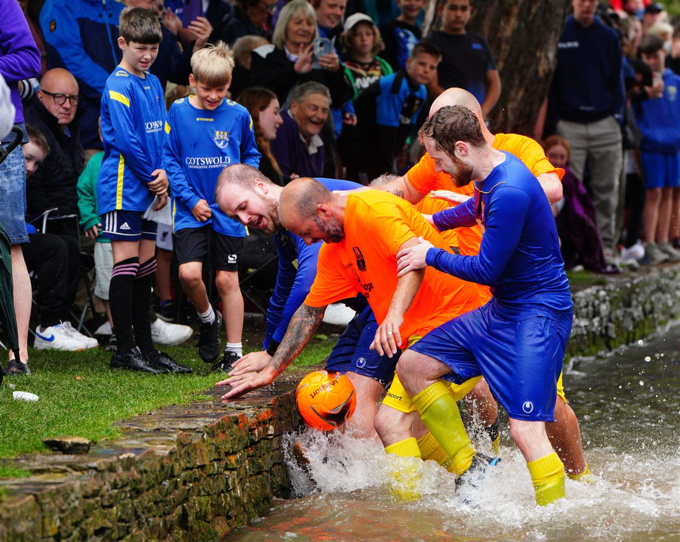The match has happened in the village annually for more than 100 years (Ben Birchall/PA)