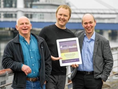 Gary Lewis, Adhamh O'Broin and Gilbert MacMillan at the launch