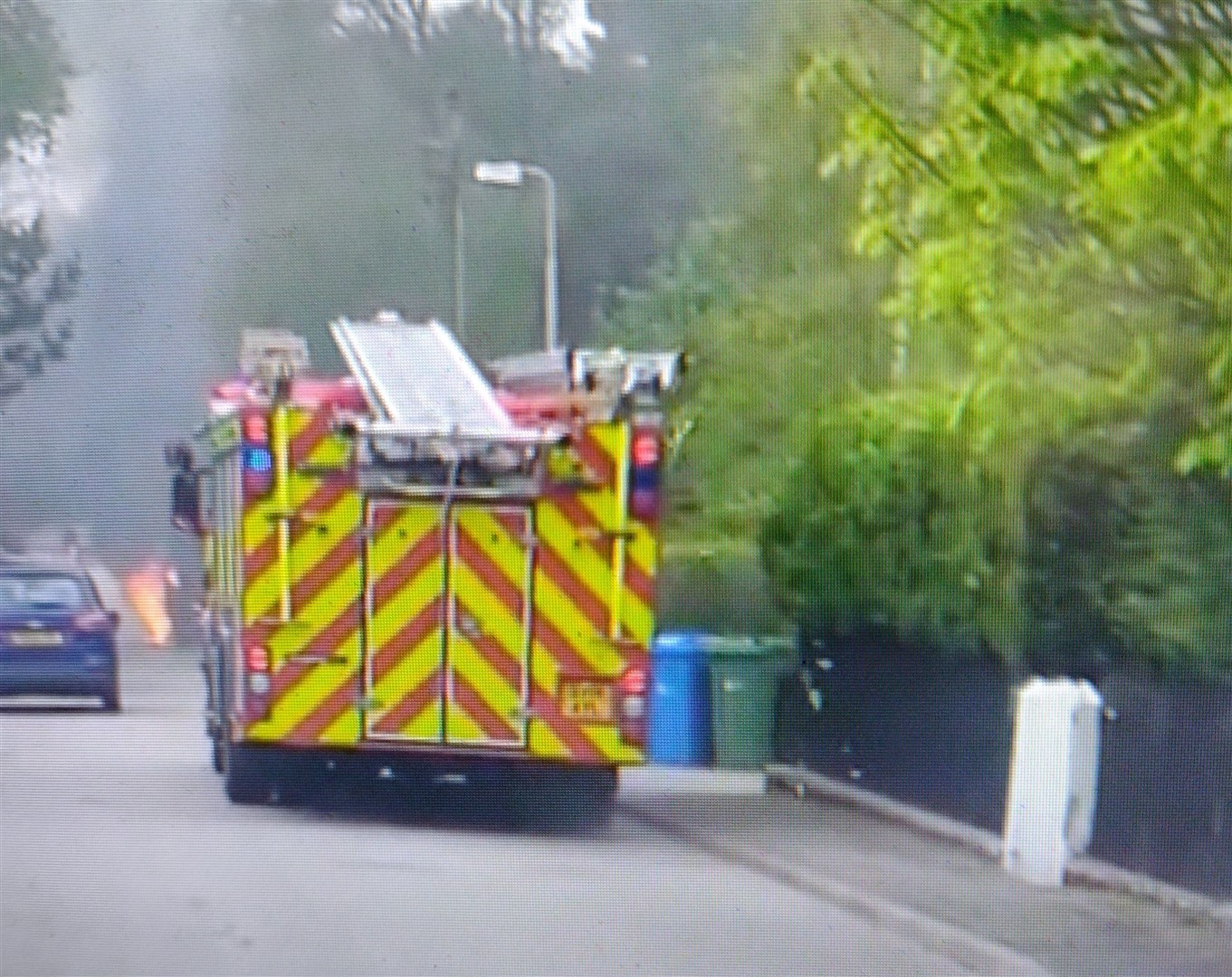 Fire crew at the scene in Boat of Garten this afternoon