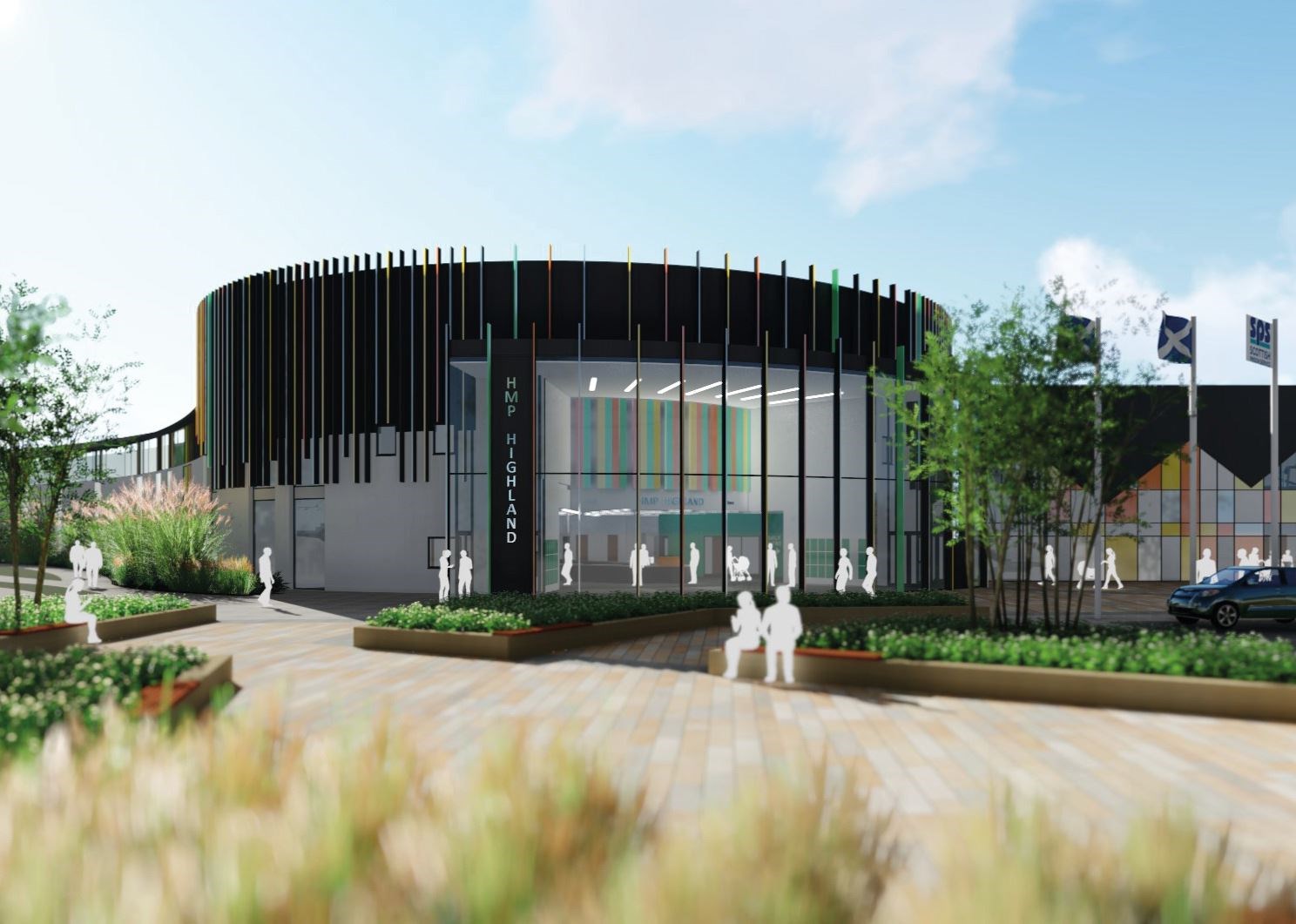 Artist's impressions of the new HMP Highland.