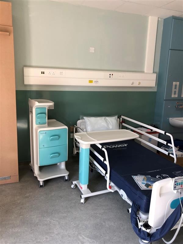 One of the in-patient rooms at the new hospital.