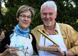 Defending champion Neal Robertson with speciality winner Catherine Caldwell