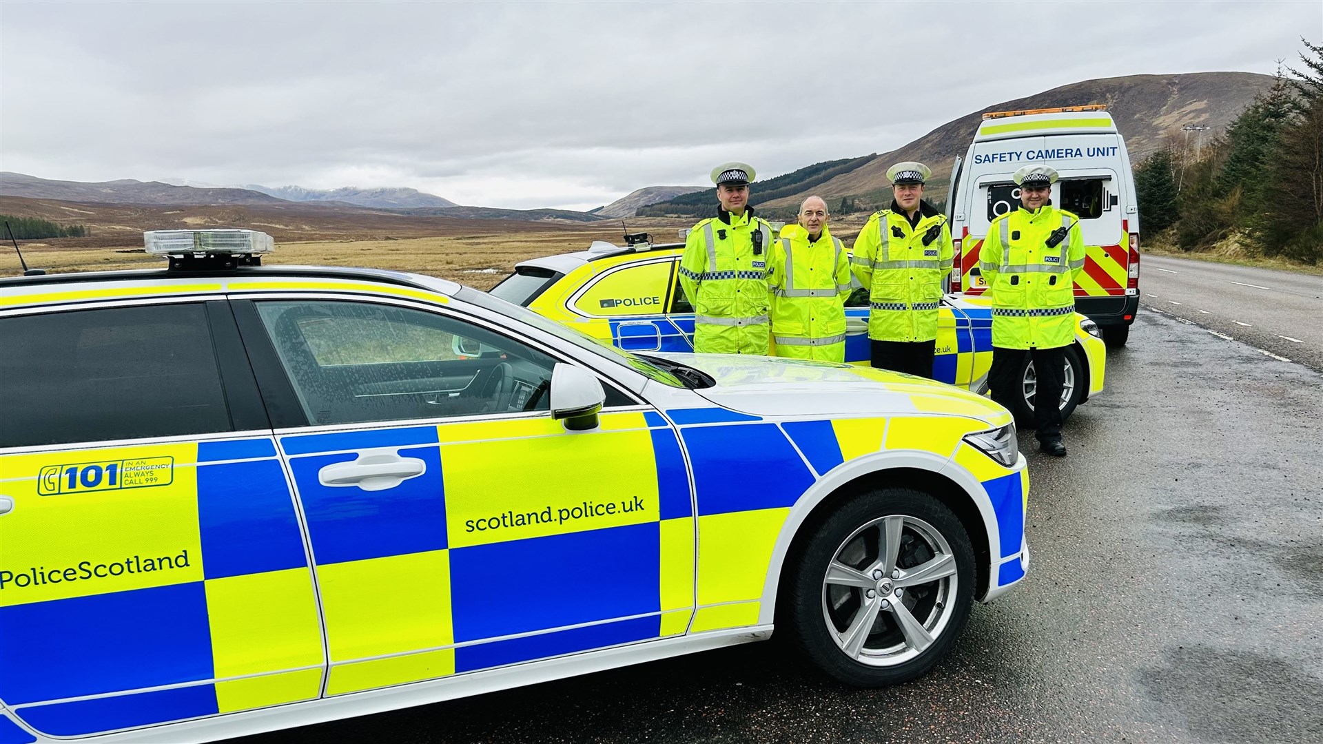 Police on the A832 east of Achnasheen over the weekend.