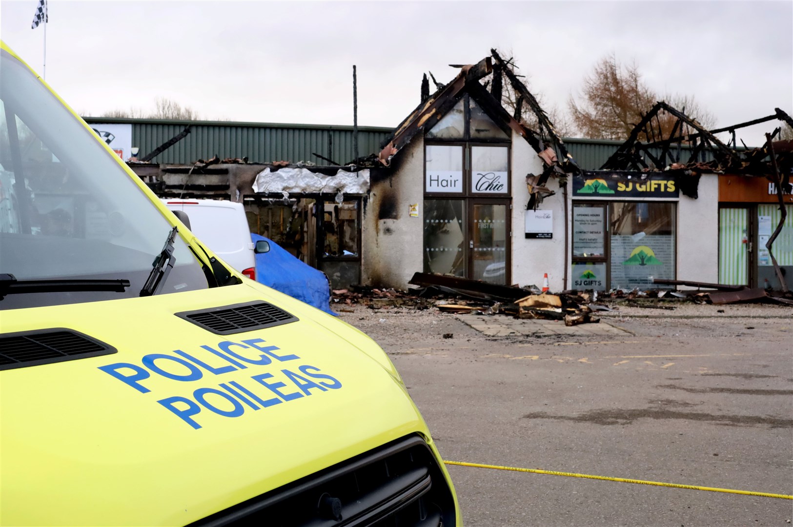 The scene at Fairways Business Park after the fire.