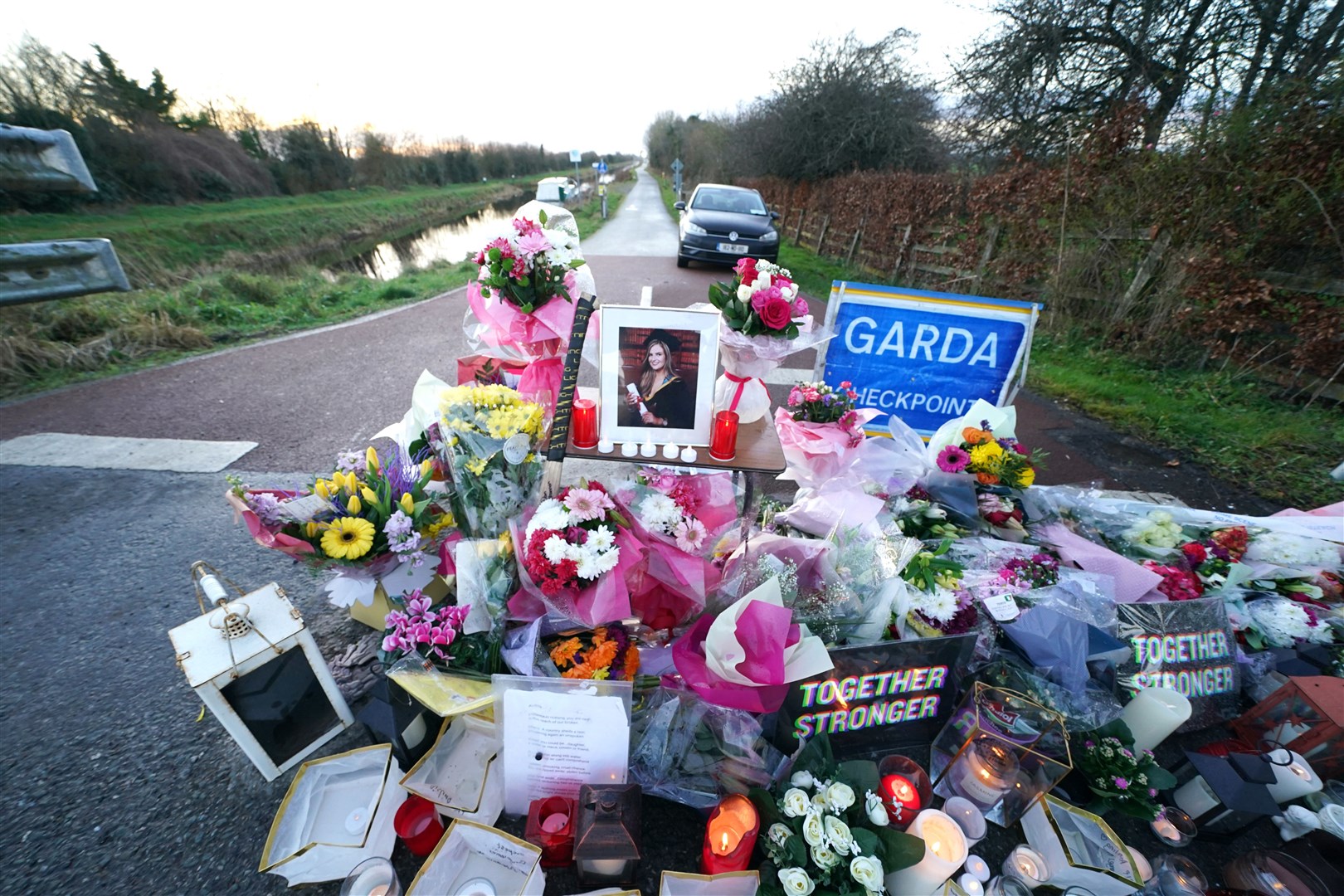 Floral tributes laid in memory of Ashling Murphy (Brian Lawless/PA)
