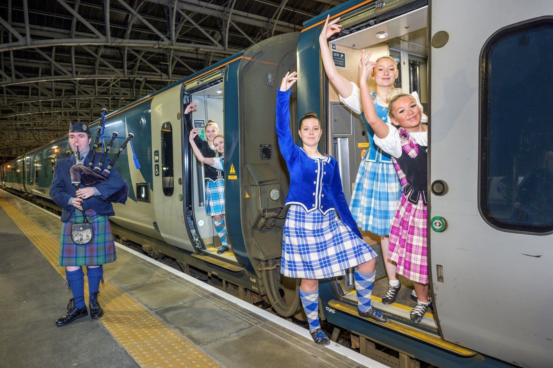 The Caledonian Sleeper marked the anniversary earlier this month by a piper and complimentary whiskies. Picture: Wattie Cheung.