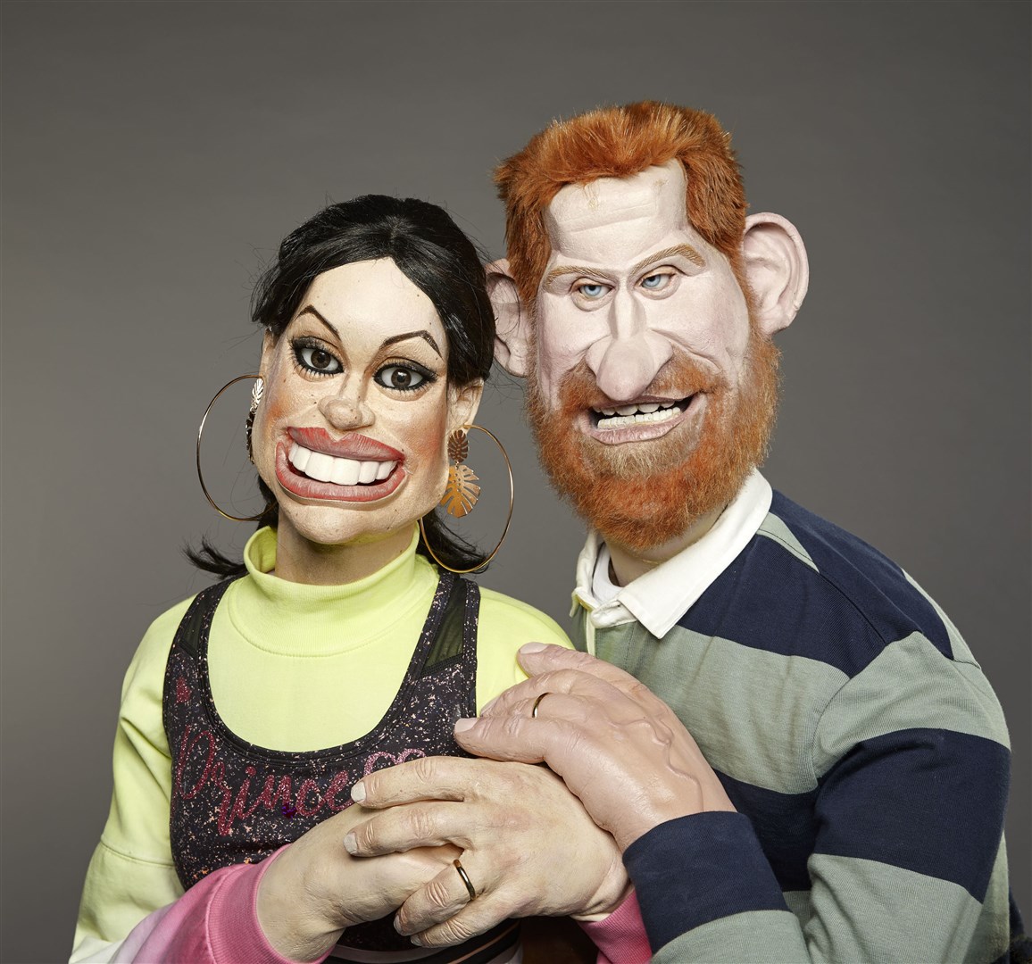 The Duke and Duchess of Sussex in puppet form (Avalon/Mark Harrison)