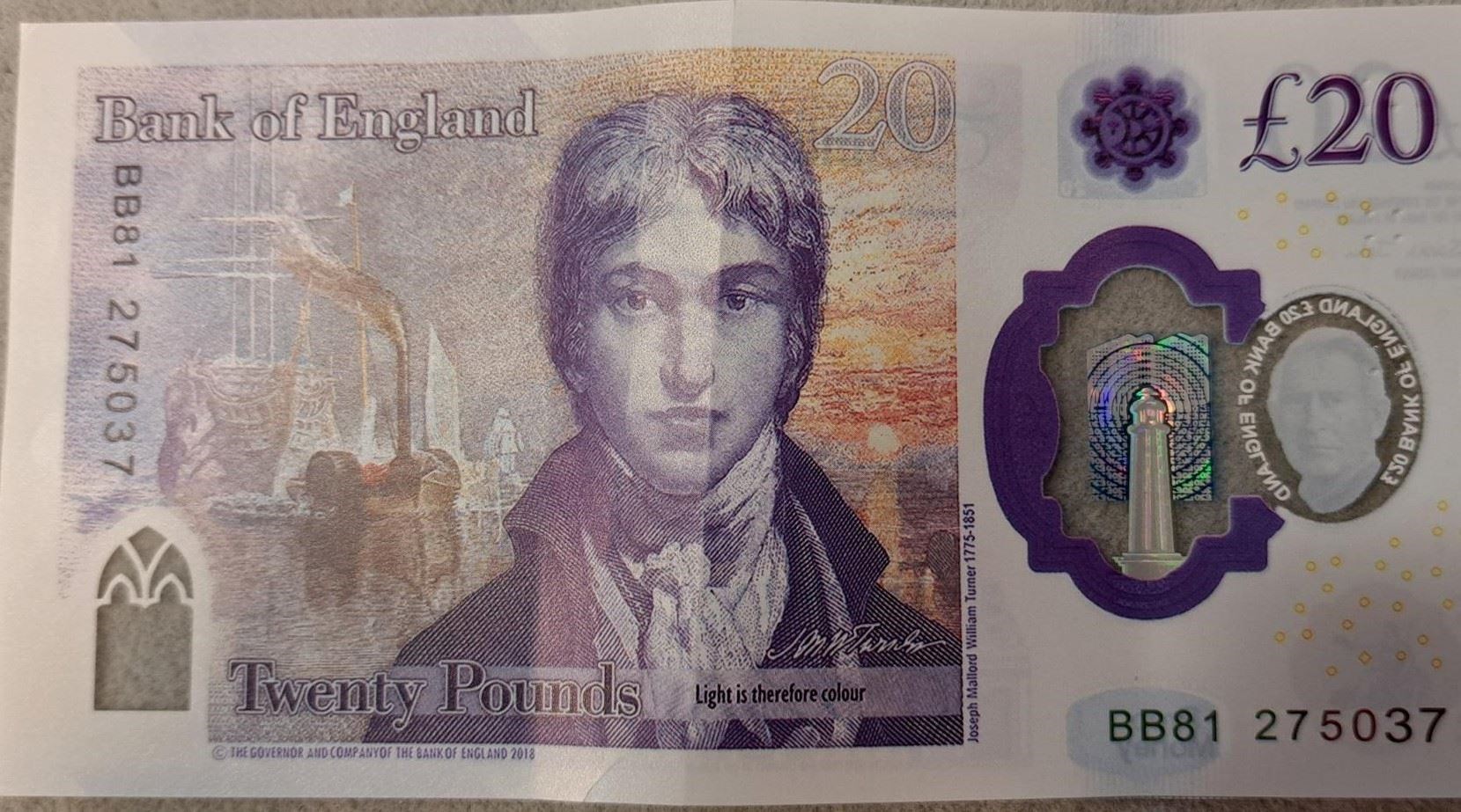 One of the fake £20 notes recovered in Inverness.