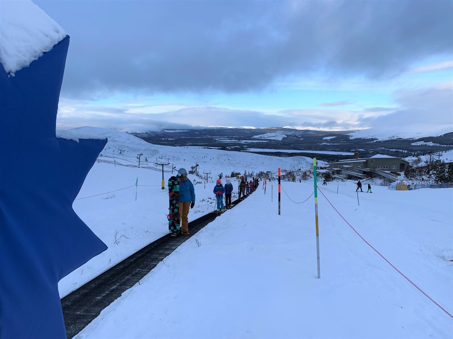 Going up.... skiers and boarders were able to use the resort's newest uplift at the weekend.
