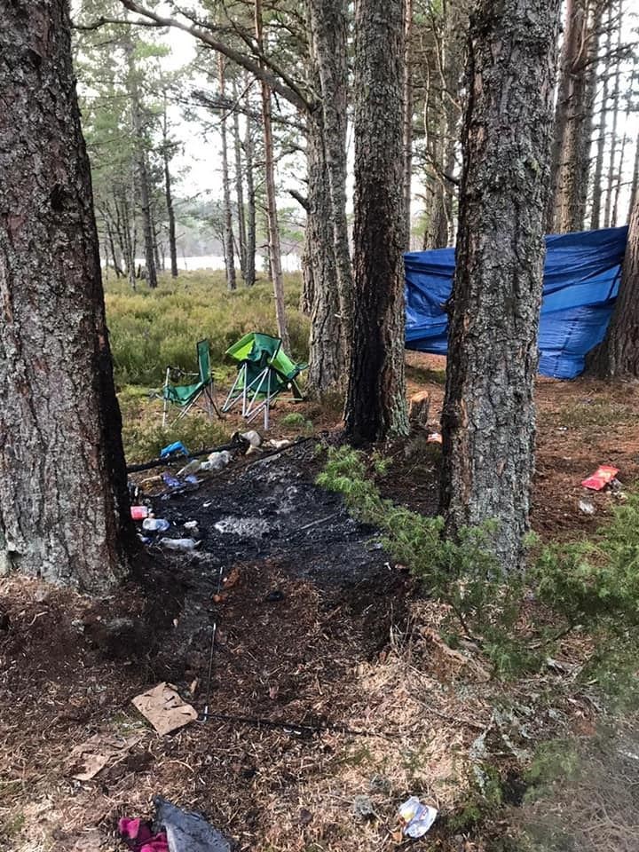 There have been issues with dirty camping and camp fires in and around Loch Morlich since the end of the Covid pandemic.